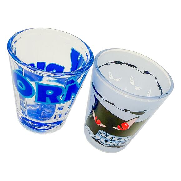 Dorney Park Amusement Theme Park Steel Force Set of 2 Souvenir Shot Glasses - Picture 2 of 4
